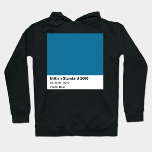 Pacific Blue British Standard 0012 Colour Swatch Hoodie